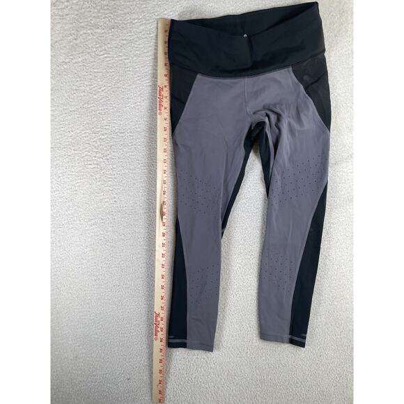 Athleta Leggings Womens Medium Petite Stealth Trucool 7/8 Colorblock Perforated - Picture 4 of 16
